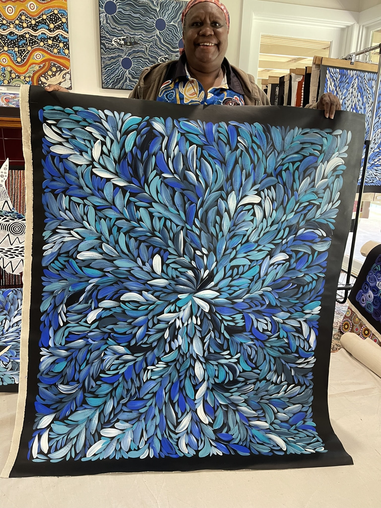 Louise Numina - Bush Medicine Leaves 109x129cm Paddington Shop - Image 2